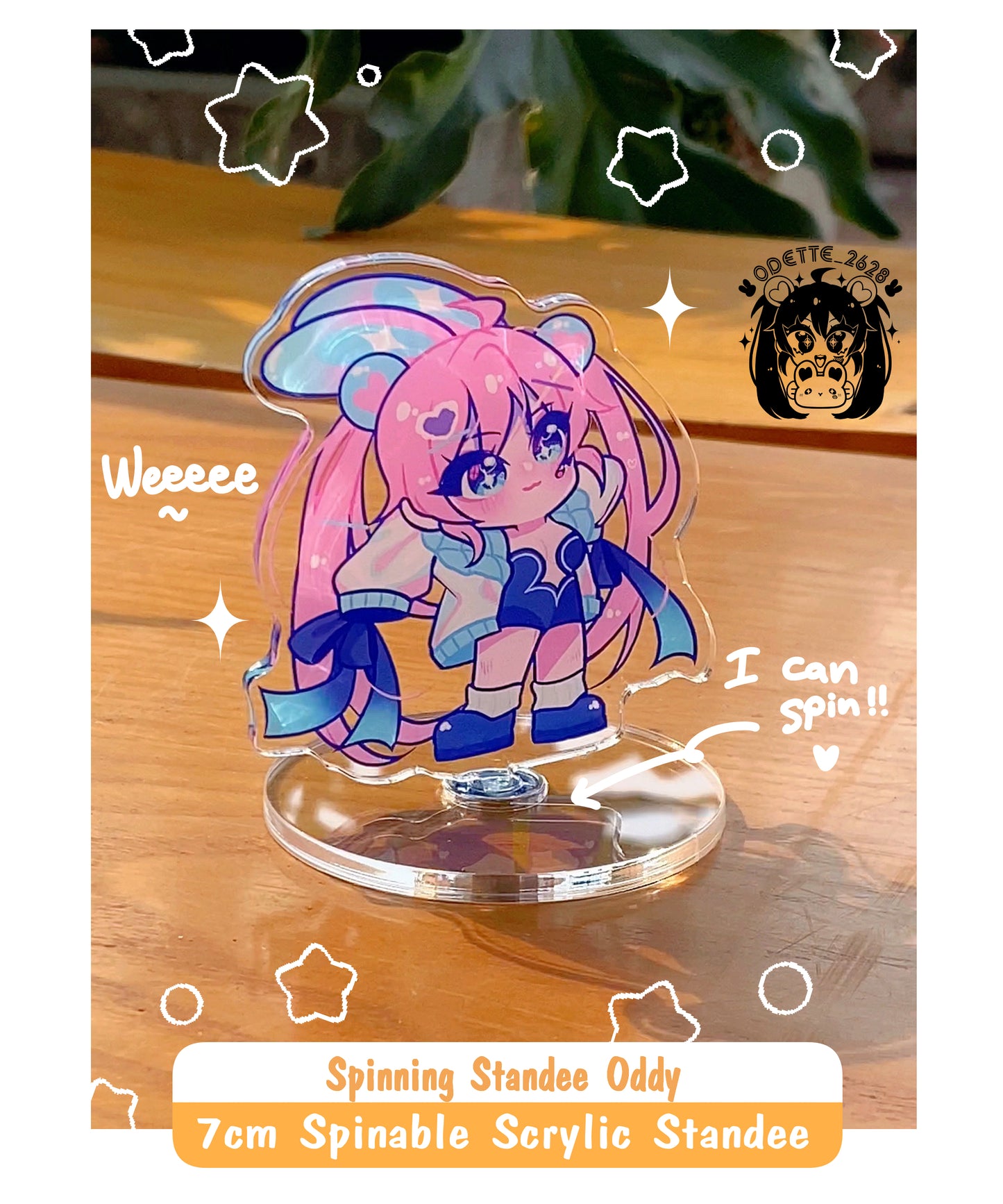 Smol Cutie Odettie Spinning Standee