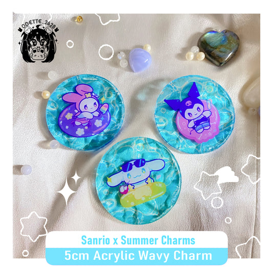 Sanrio x Summer Wavy Acrylic Charm